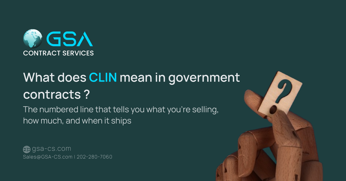 Example of CLIN and SLIN numbering in a US government contract line item